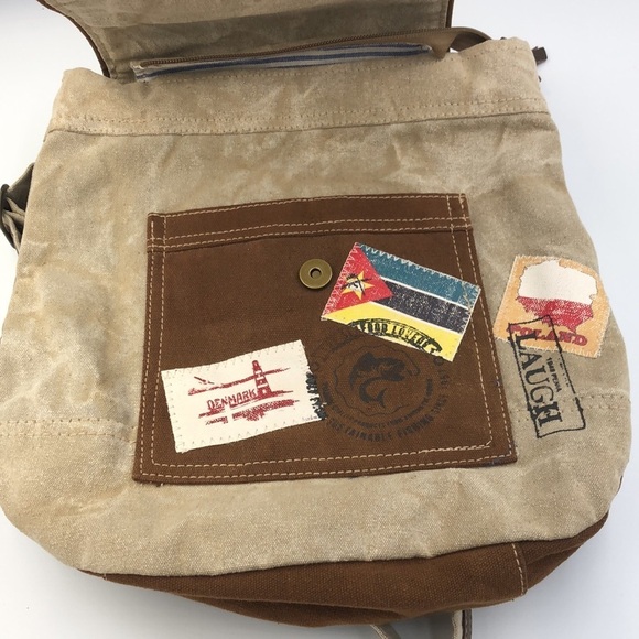 Travel Backpack Brown Dry Clean Only Denmark, Poland, Africa,U.S.A. - Picture 3 of 13